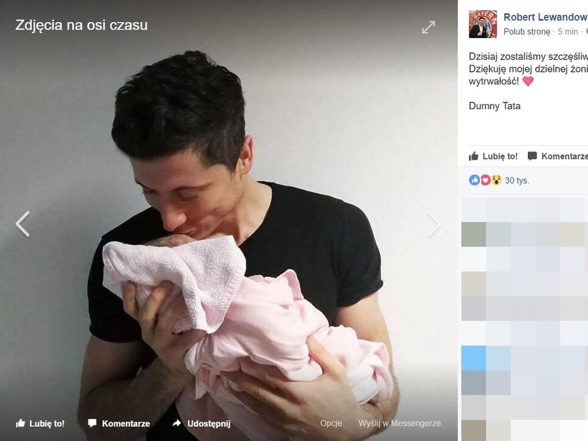 Robert Lewandowski pokazał zdjęcie z córką