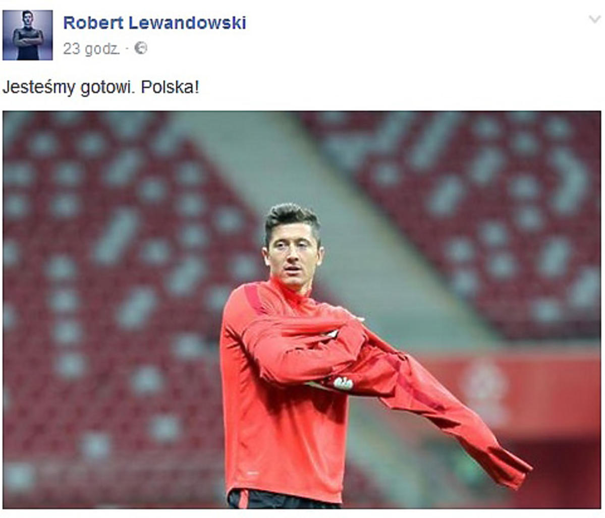 Robert Lewandowski przed meczem Polska-Dania