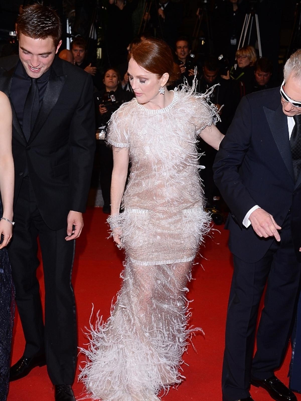 Robert Pattinson i Julianne Moore na premierze fiilmu Maps to the stars w Cannes