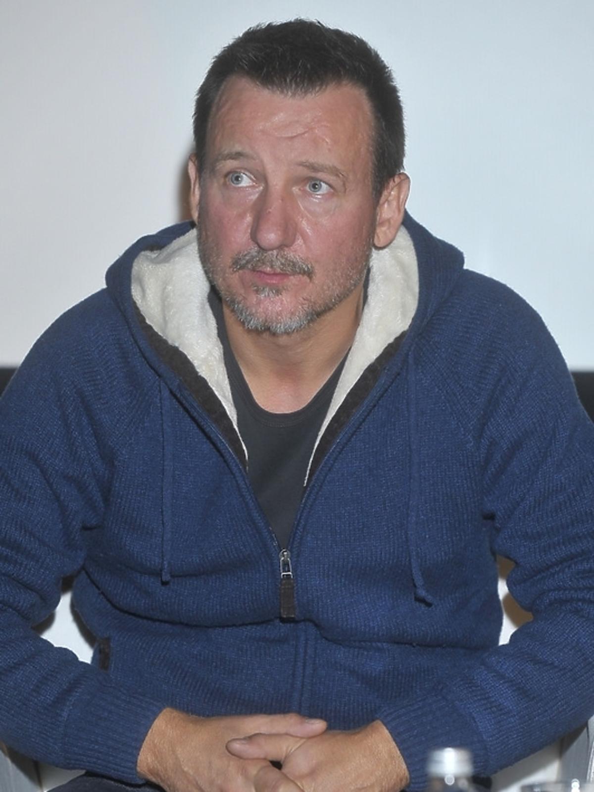 Robert Więckiewicz na konferencji prasowej filmu 