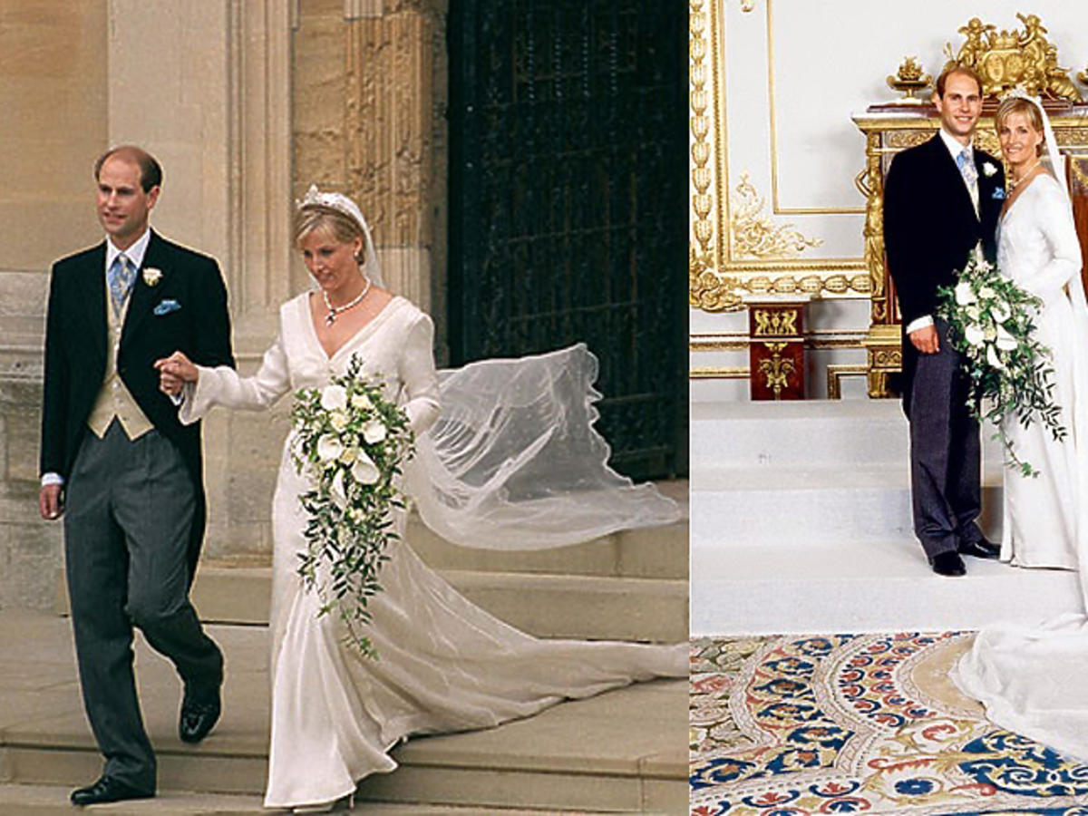Rodzina królewska suknie ślubne Książę Edward i hrabina Sophie