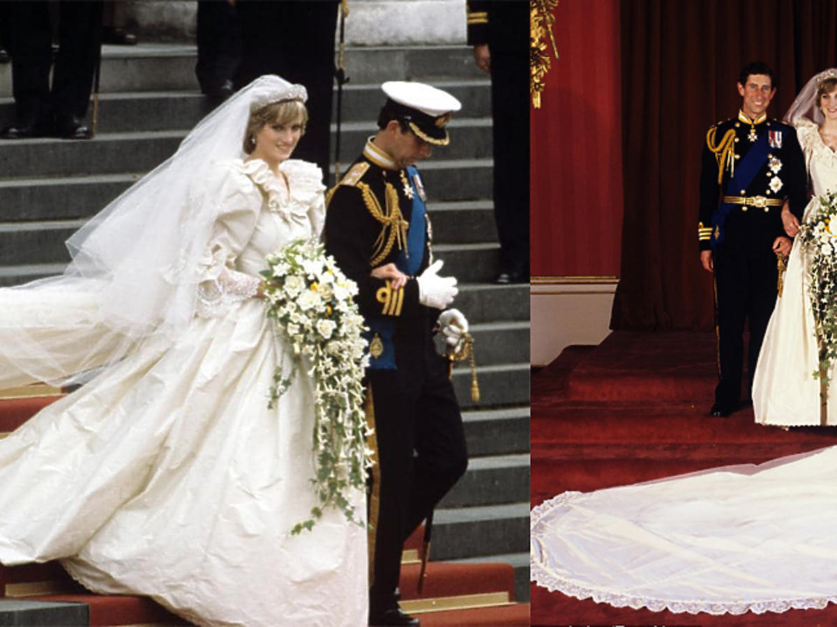 Rodzina królewska suknie ślubne - Książę Karol i księżna Diana
