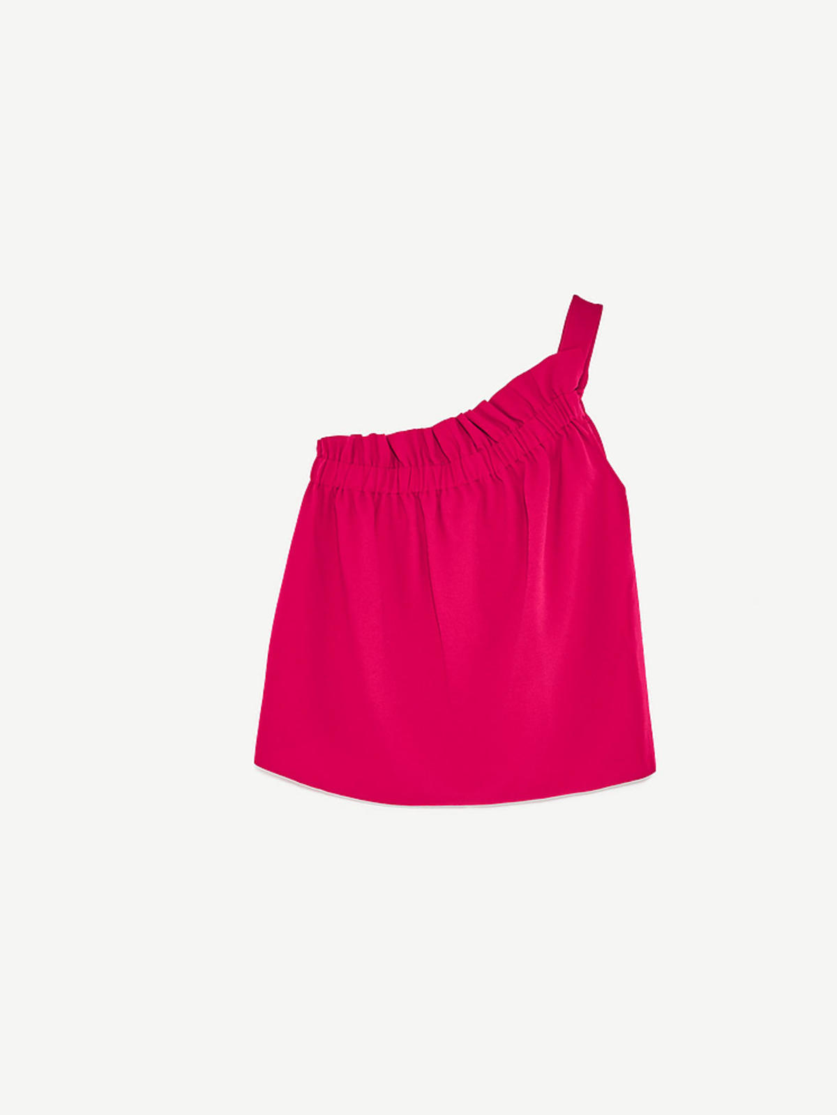 Różowa bluzka asymetryczna, Zara, 69.90 zł