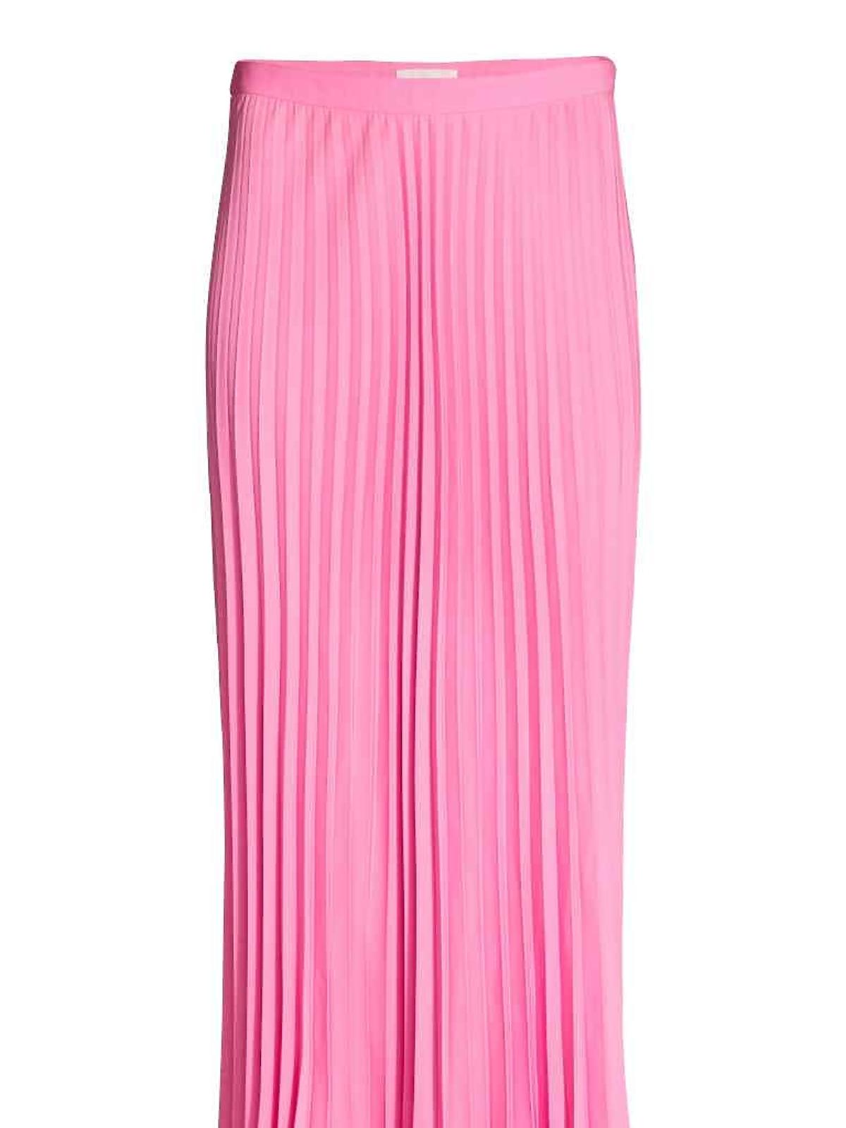 Różowa plisowana spódnica, H&M, 129,90 zł