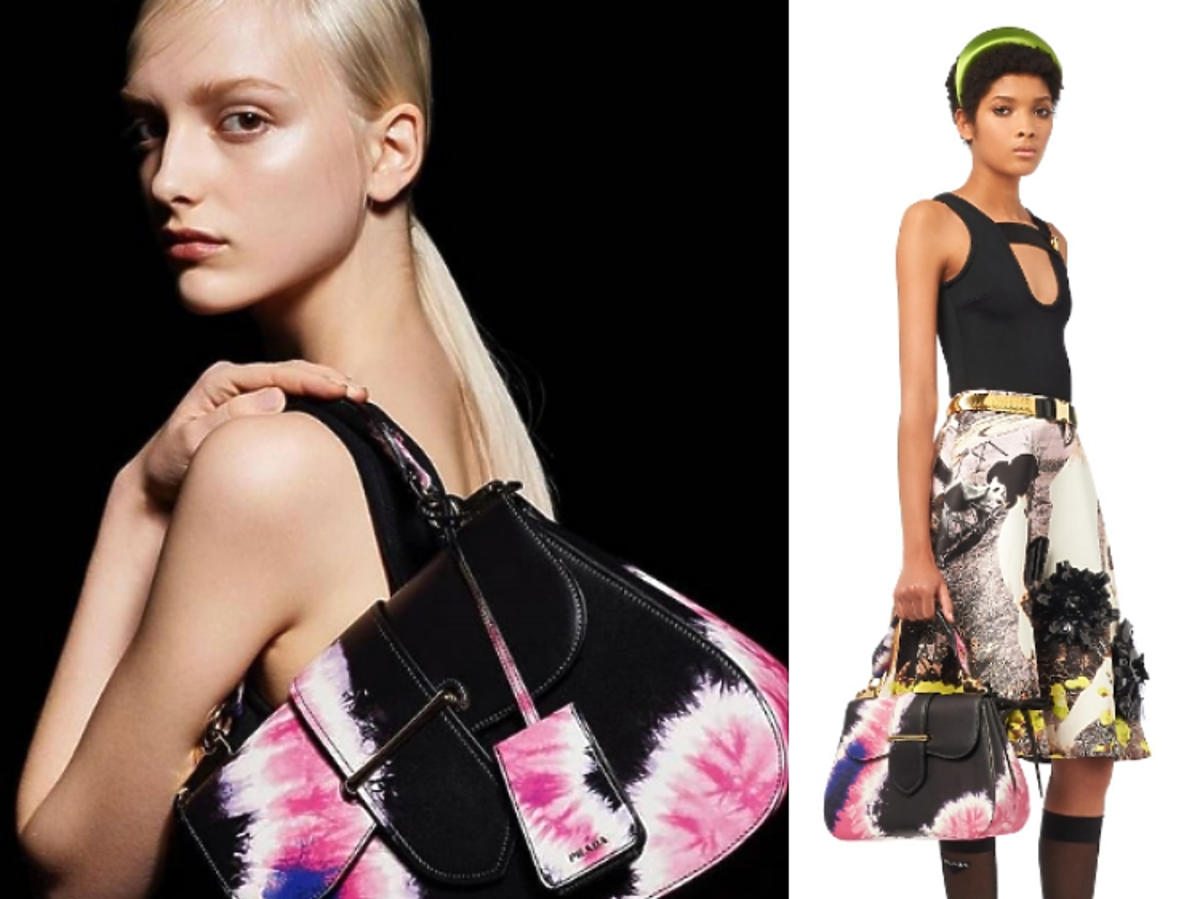 różowa Prada Sidonie bagtie-dye print