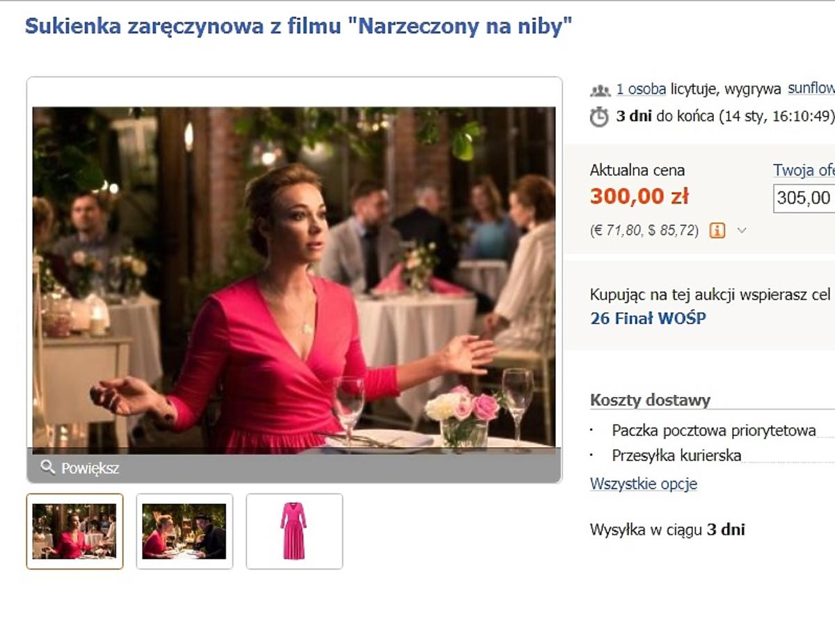 Różowa sukienka zaręczynowa Sonii Bohosiewicz z filmu 