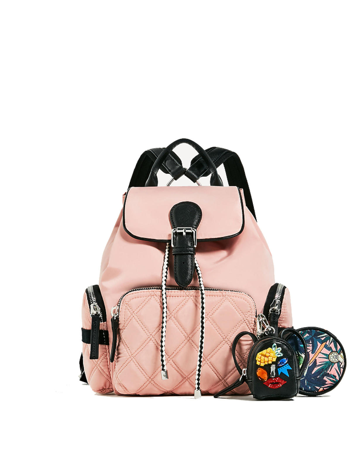 Różowy plecak z zawieszkami Zara, cena: 199 zł