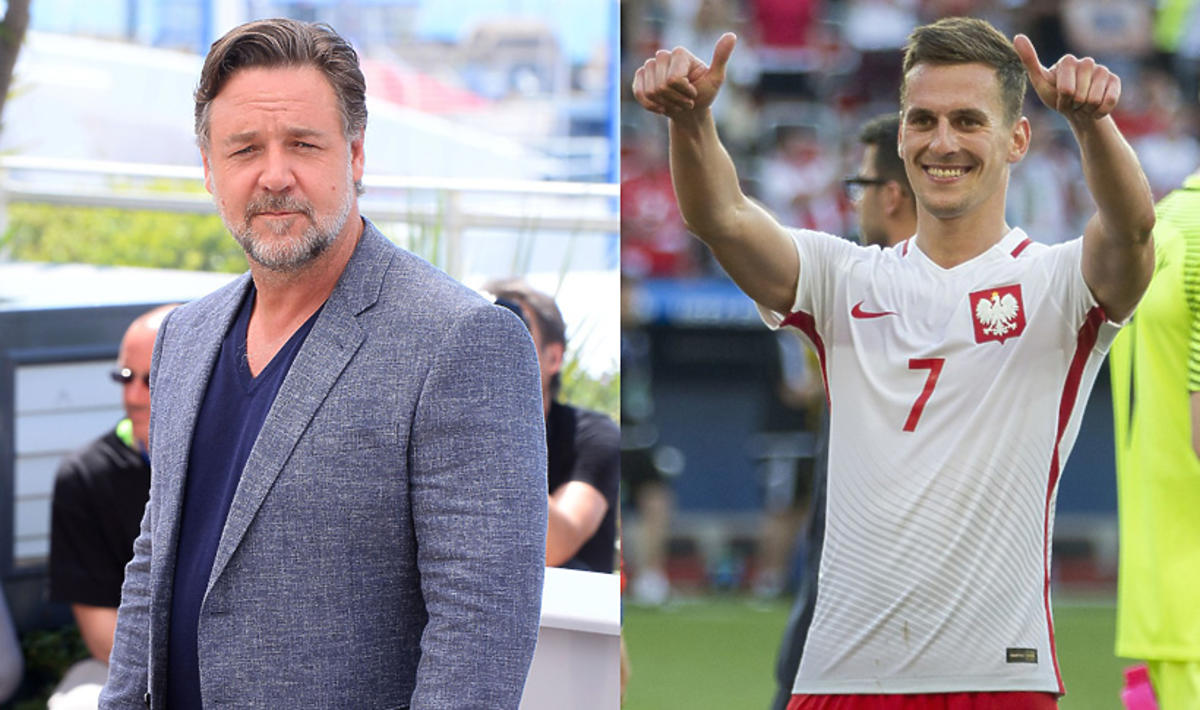 Russell Crowe komentuje mecz Polaków z Niemcami