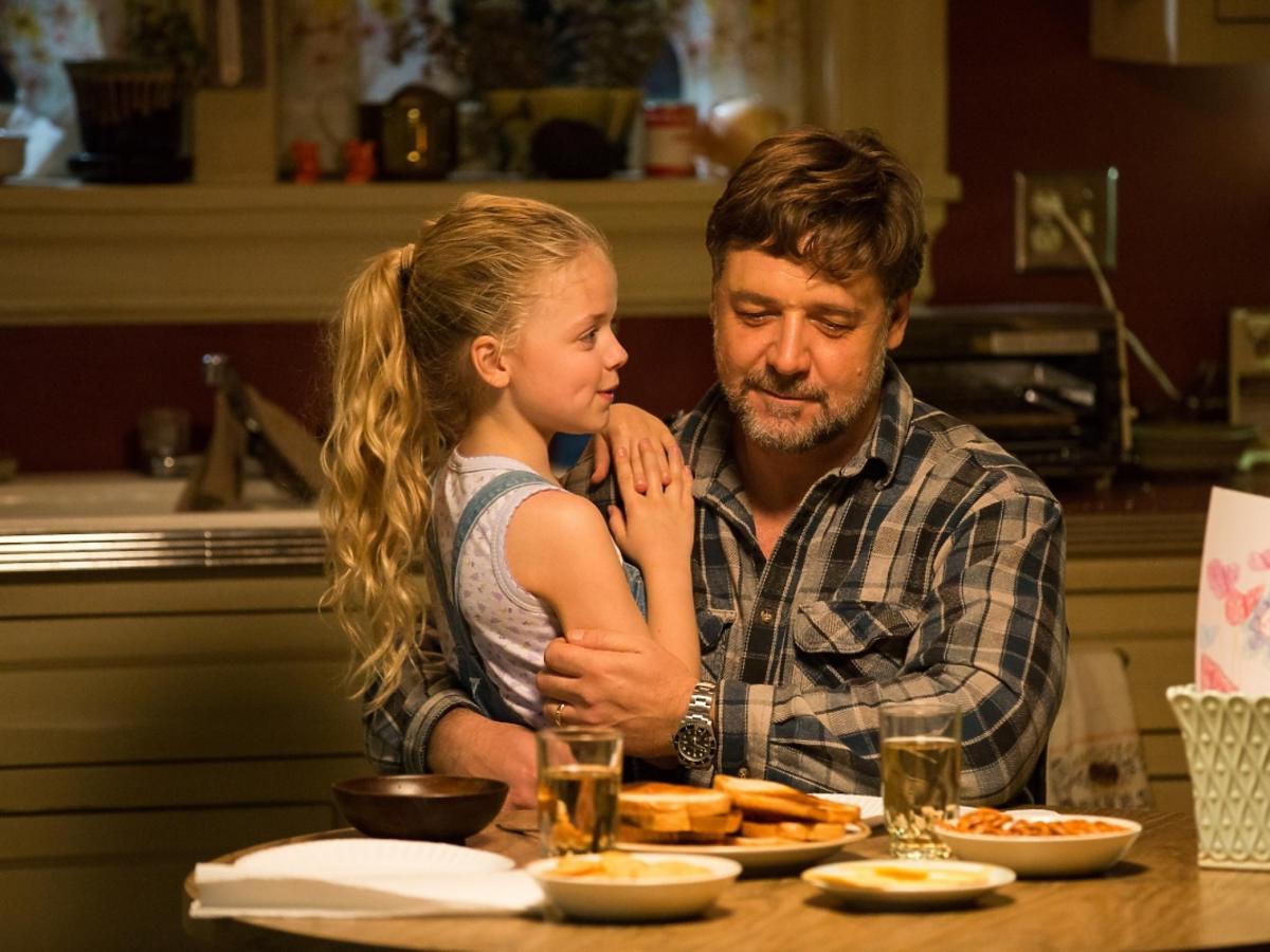 Russell Crowe ze swoją filmową córeczką