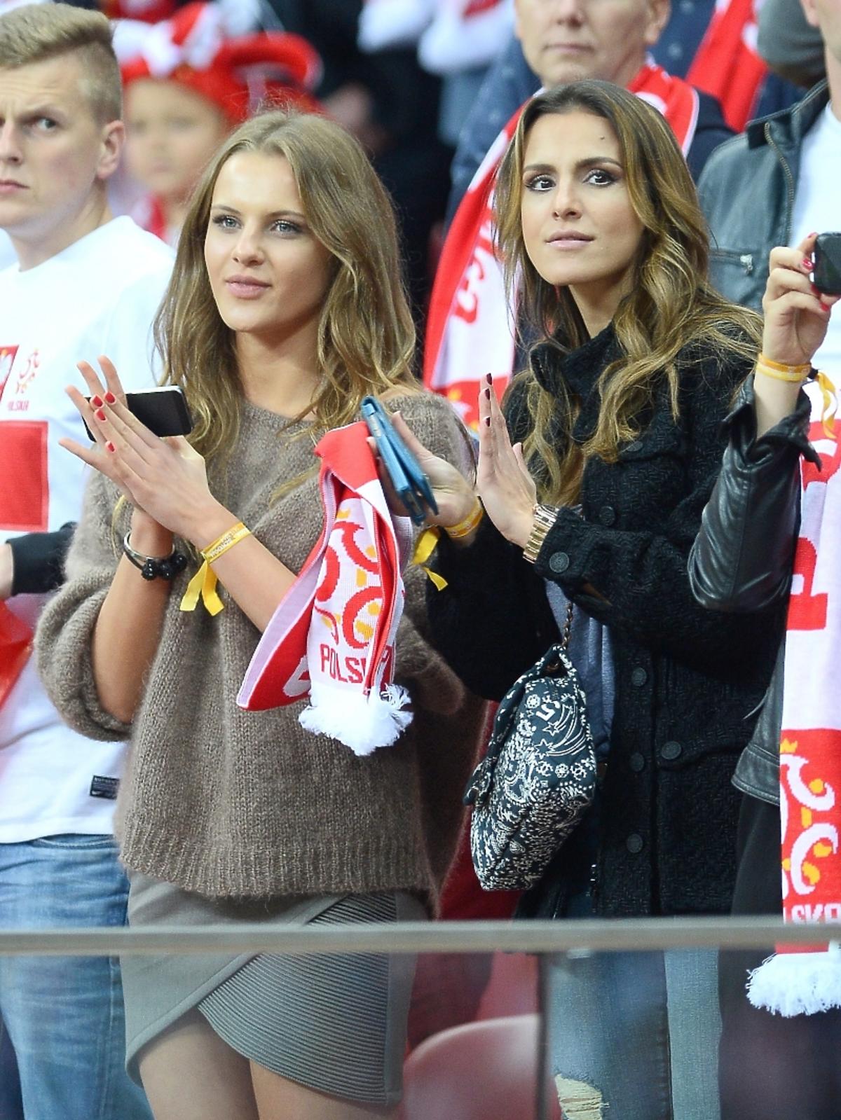 Sara Boruc i Ines Mannes na meczu Polska-Szkocja na Stadionie Narodowym