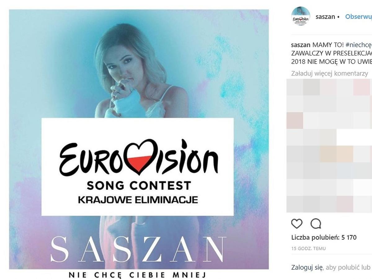 Saszan- ma szansę wygrać krajowe eliminacje do Eurowizji?