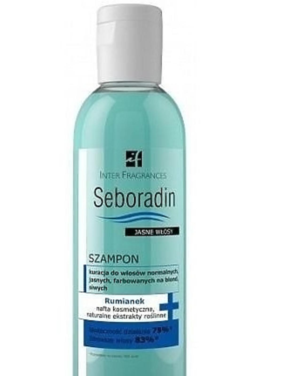 Seboradin, szampon do włosów normalnych, jasnych, farbowanych na blond, siwych, 29,99 zł