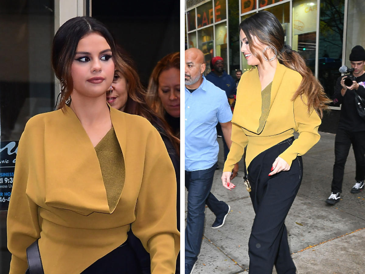 Selena Gomez w żółtej marynarce