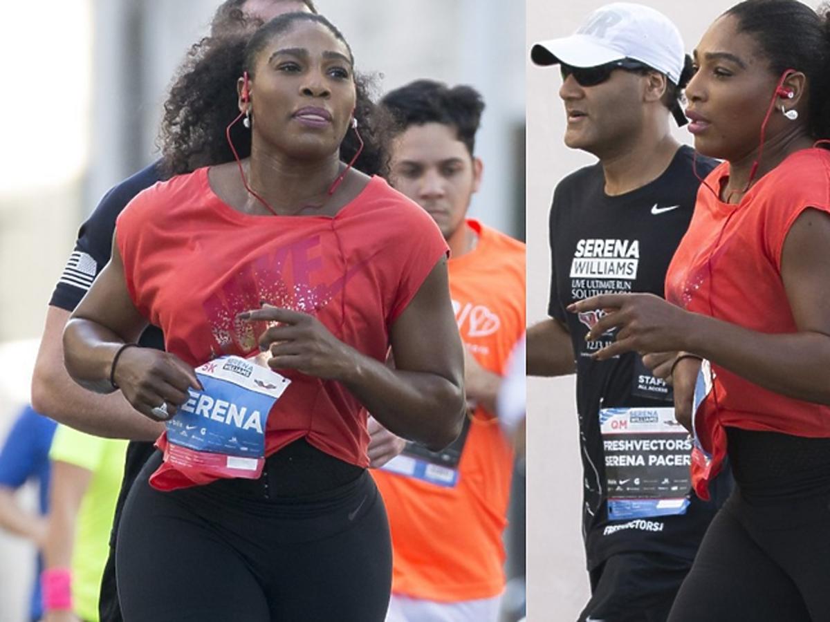 Serena Williams podczas charytatywnego biegu