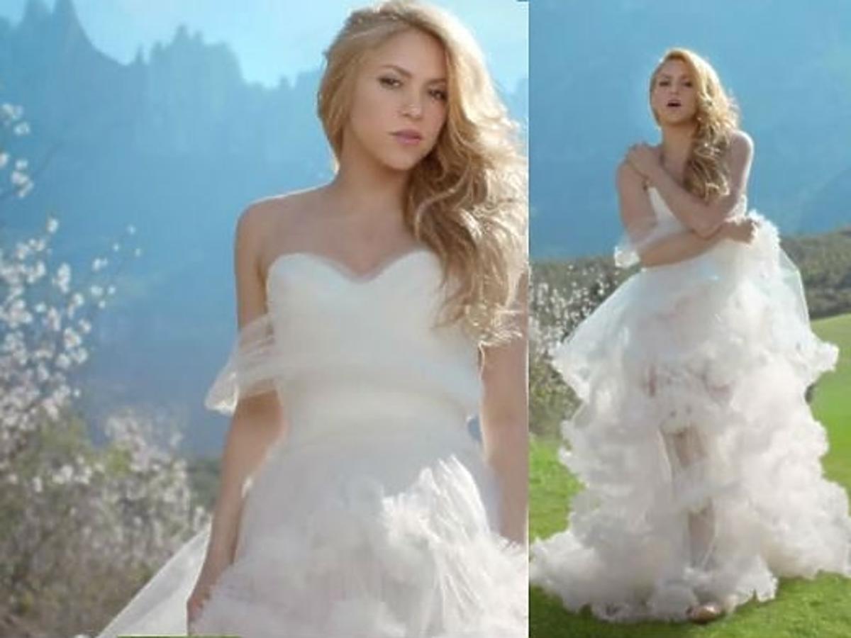 Shakira w sukni ślubnej
