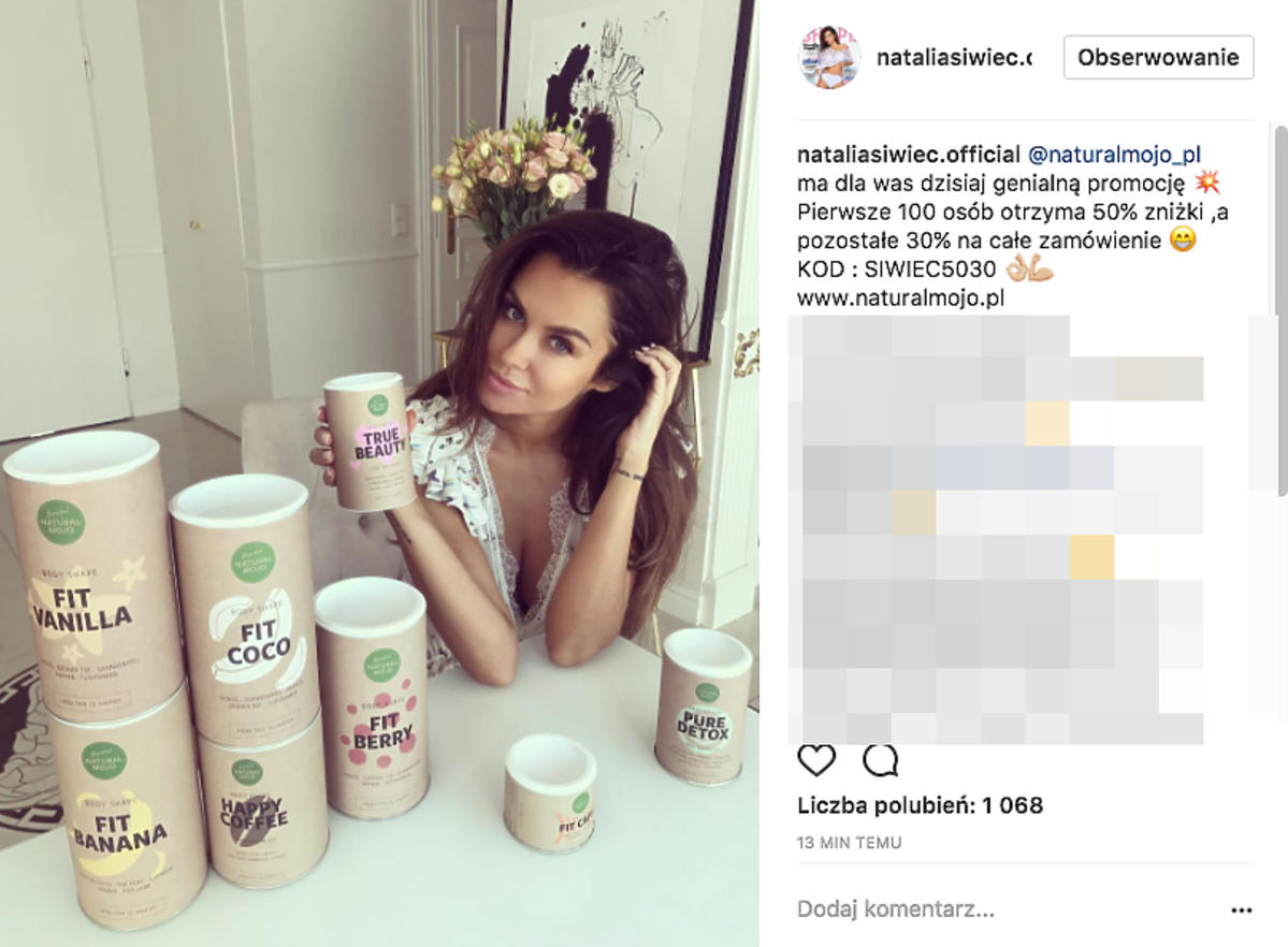 Siwiec na Instagramie