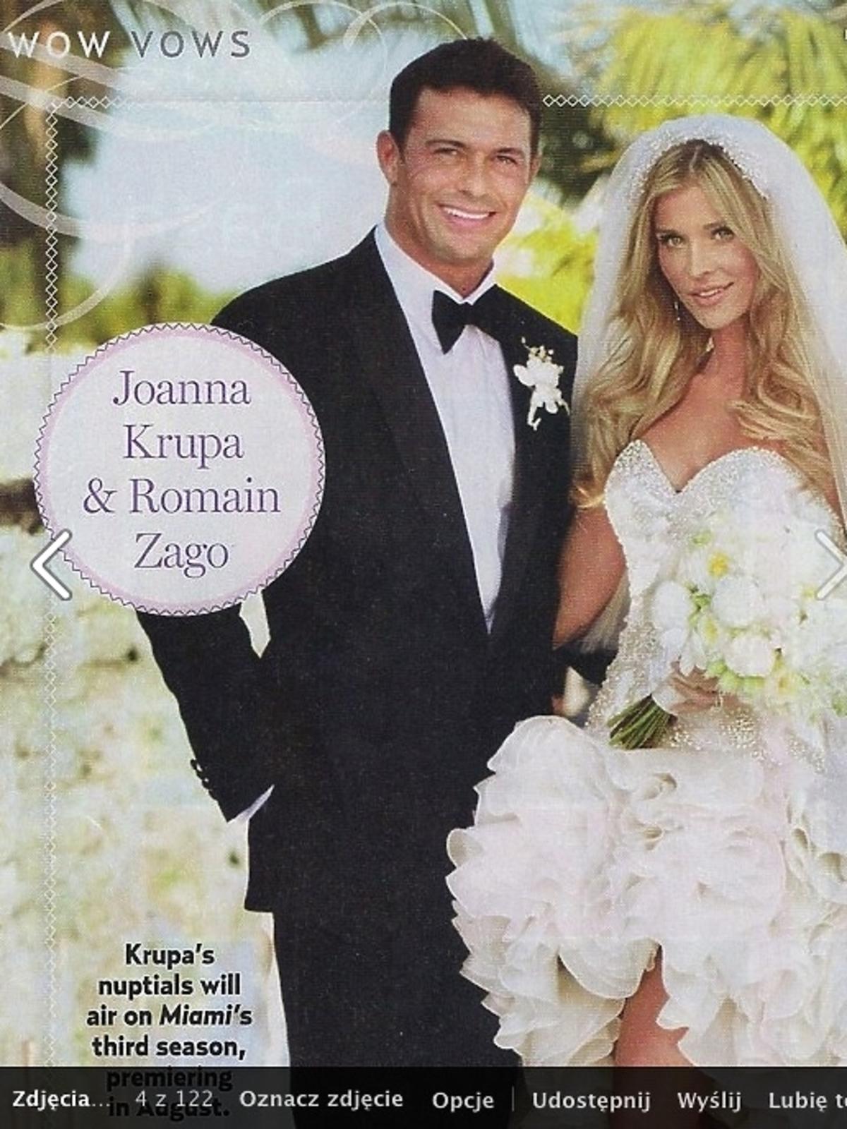 Ślub Joanny Krupy i Romaina Zago