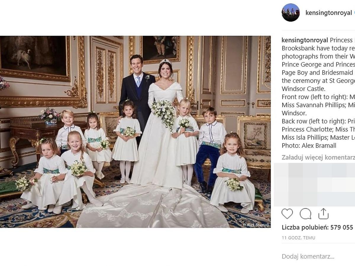 ślub księżniczki Eugenii- oficjalne zdjęcia opublikowane przez pałac Kensington