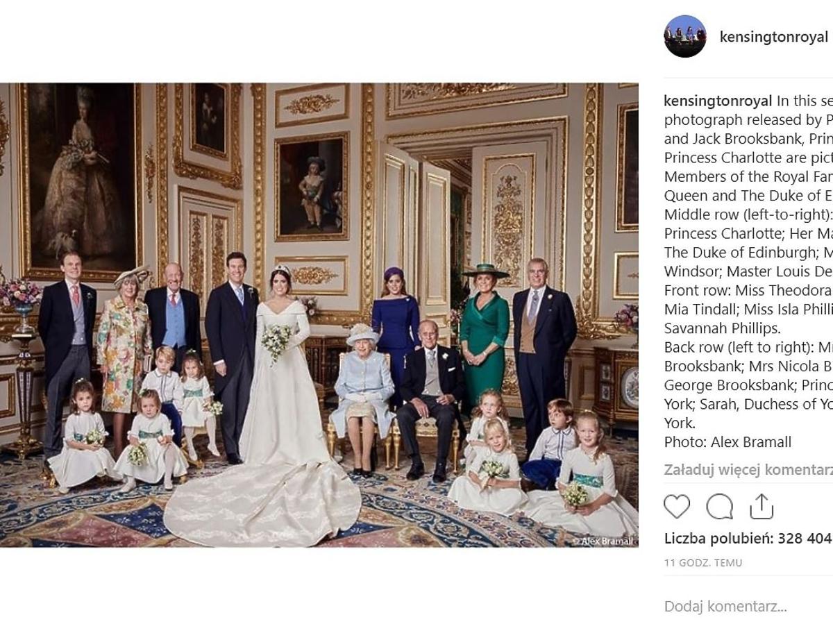 ślub księżniczki Eugenii- oficjalne zdjęcia opublikowane przez pałac Kensington
