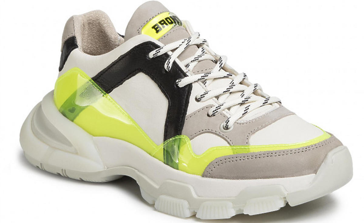 Sneakersy BRONX biało-żółte