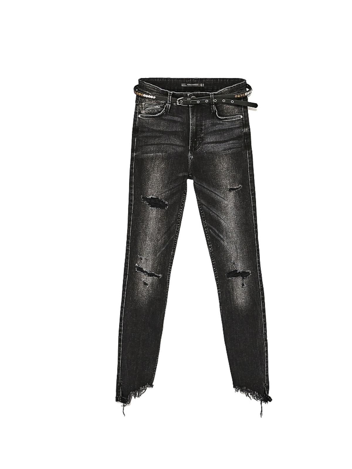 SPODNIE JEANSOWE RURKI POWER STRETCH Z WYSOKIM STANEM Zara