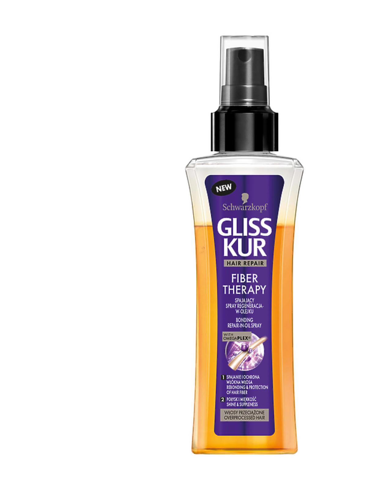 Spray regenerujący w olejku dla włosów przeciążonych Gliss Kur Fiber Therapy, cena