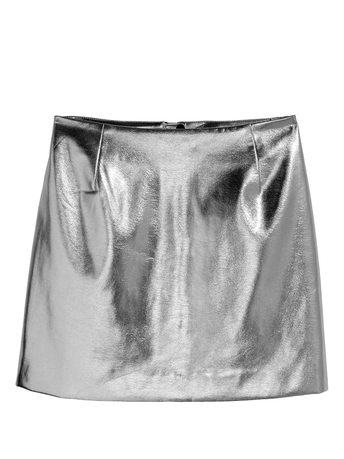 Srebrna spódnica, H&M, przeceniona z 99,90 zł na 59,90 zł