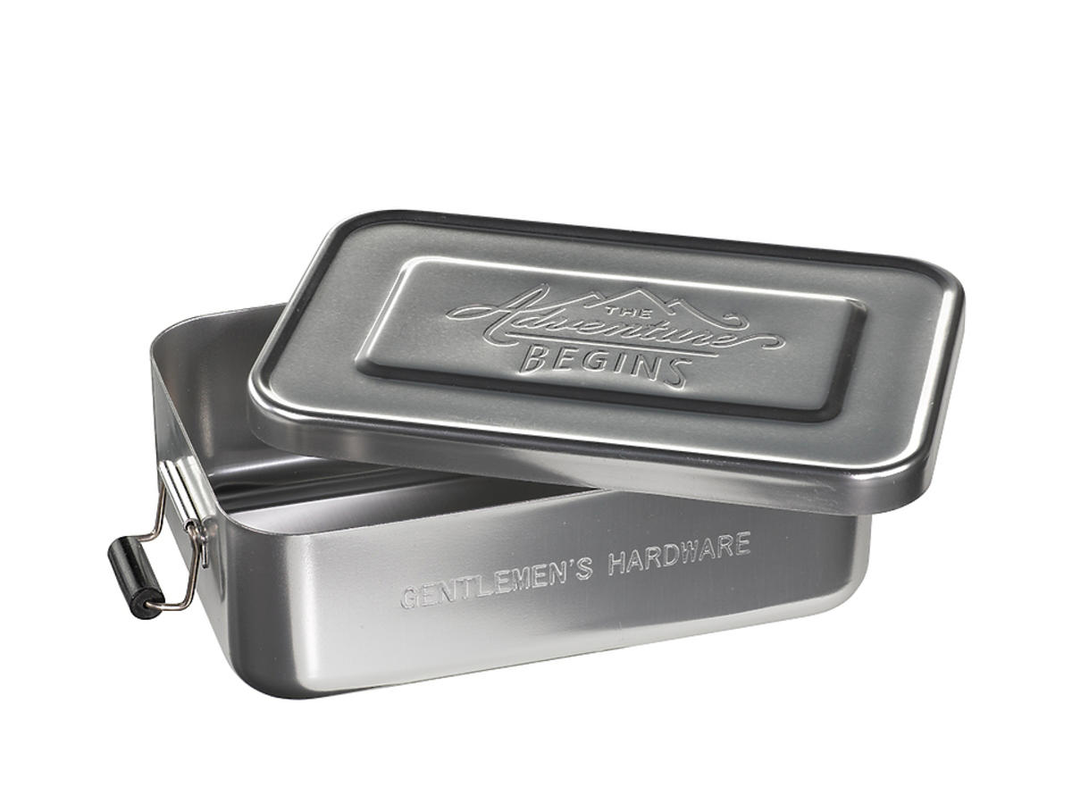 Srebrny stalowy lunchbox dla mężczyzn