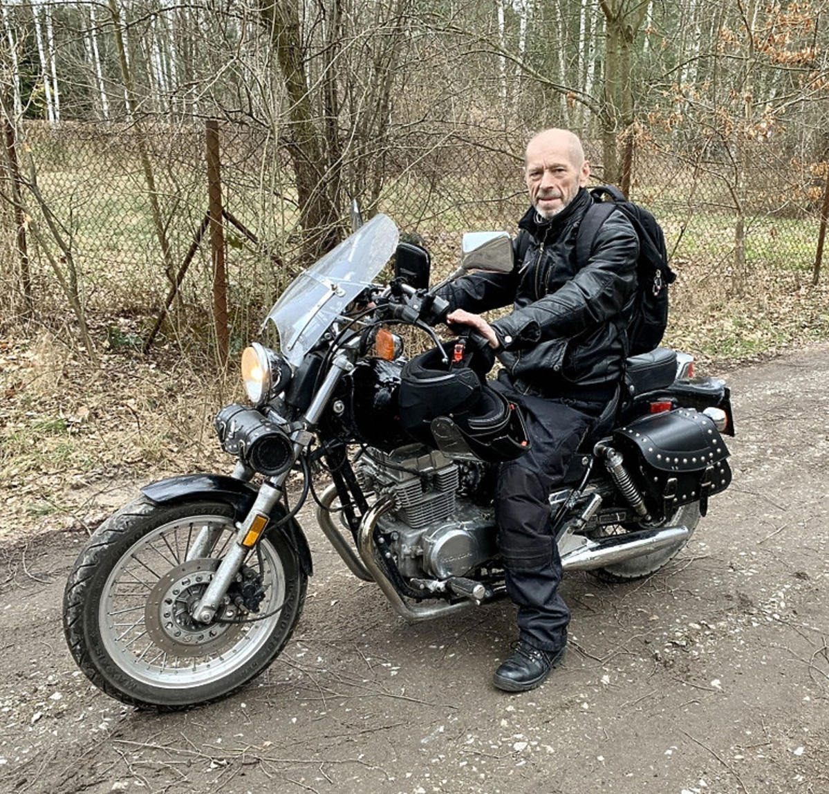Stanisław Pąk na motorze