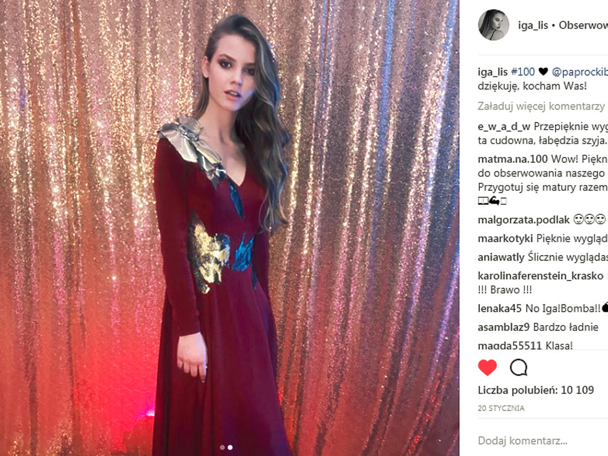 Sukienka Igi Lis na studniówce