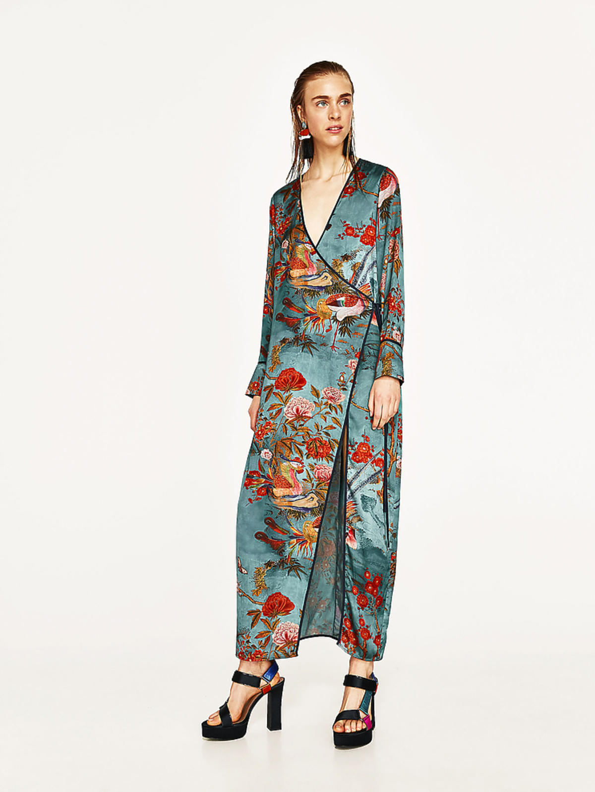Sukienka kimono z orientalnym printem Zara, 239 zł