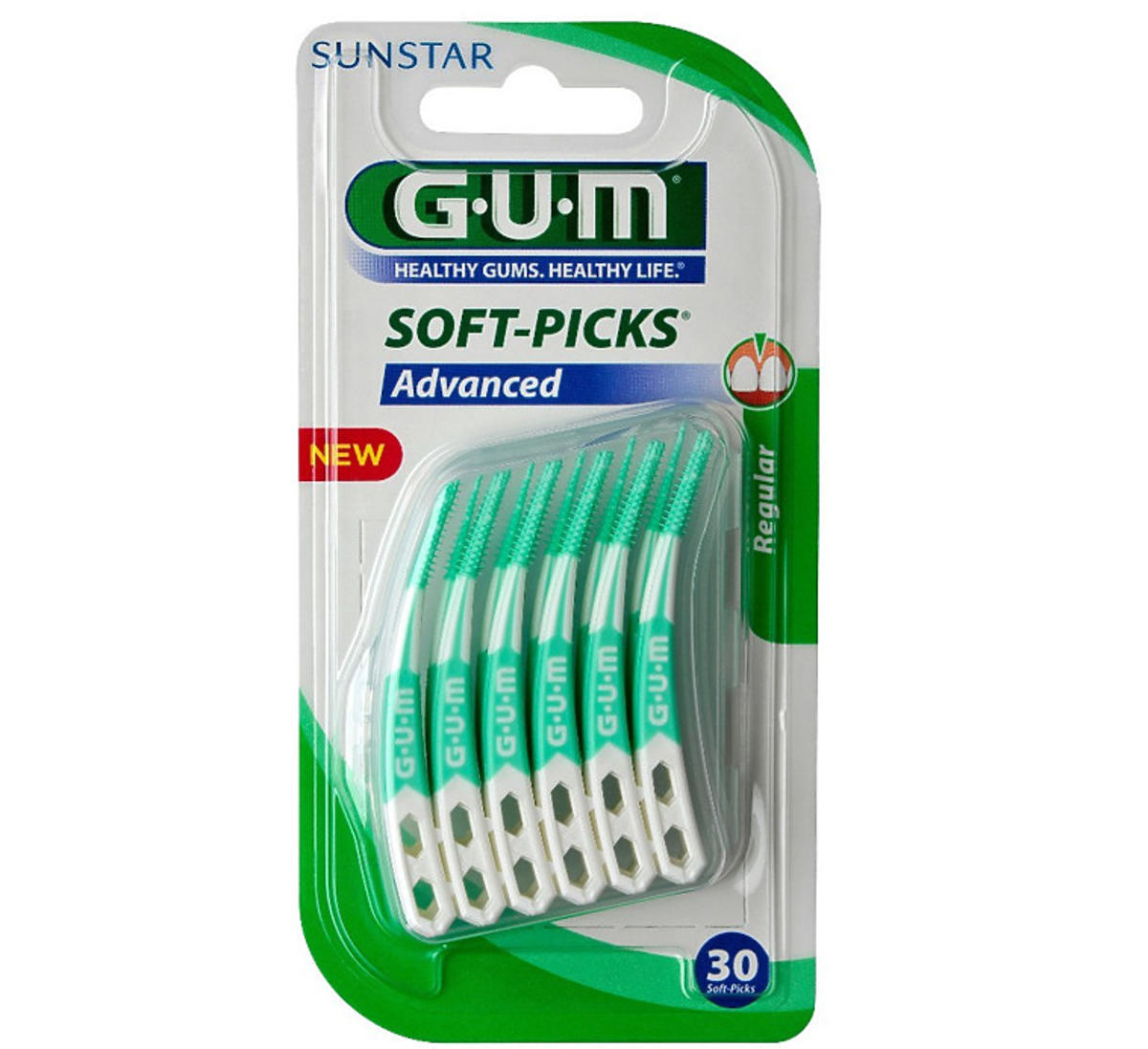 SUNSTAR GUM Soft-Picks Advanced szczoteczki do przestrzeni międzyzębowych, 30 sztuk