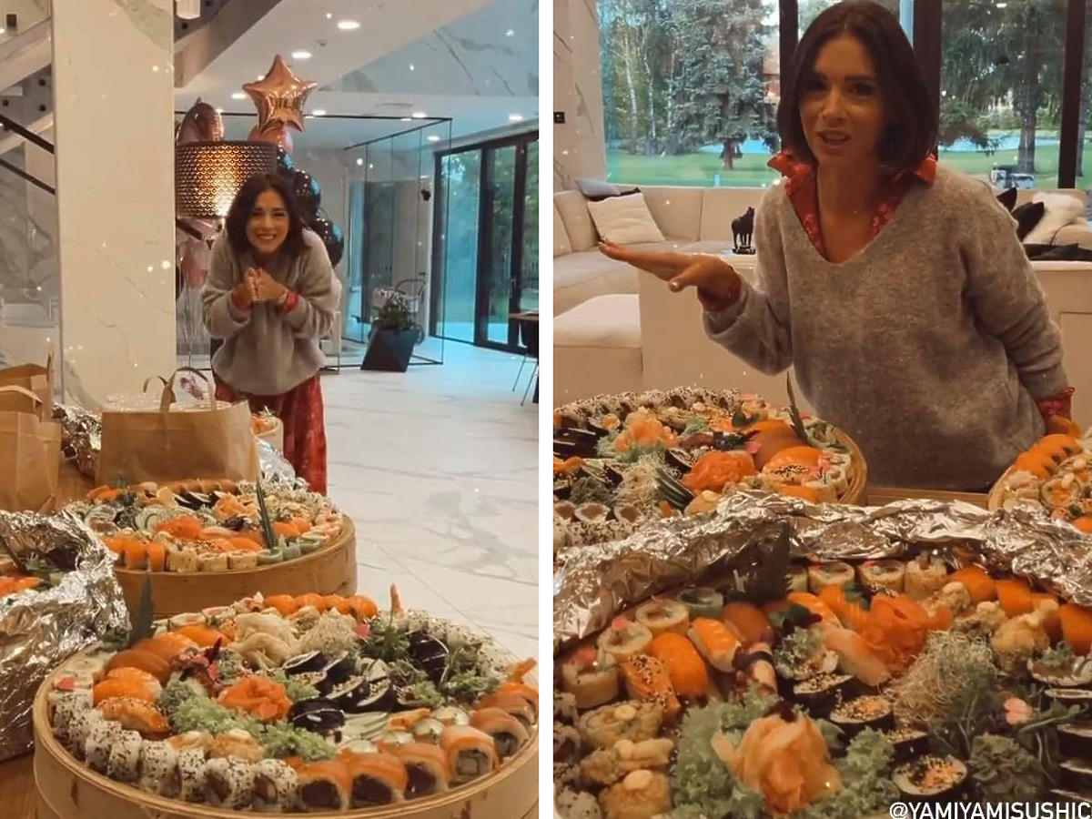 Sushi na urodzinach Klaudii Halejcio