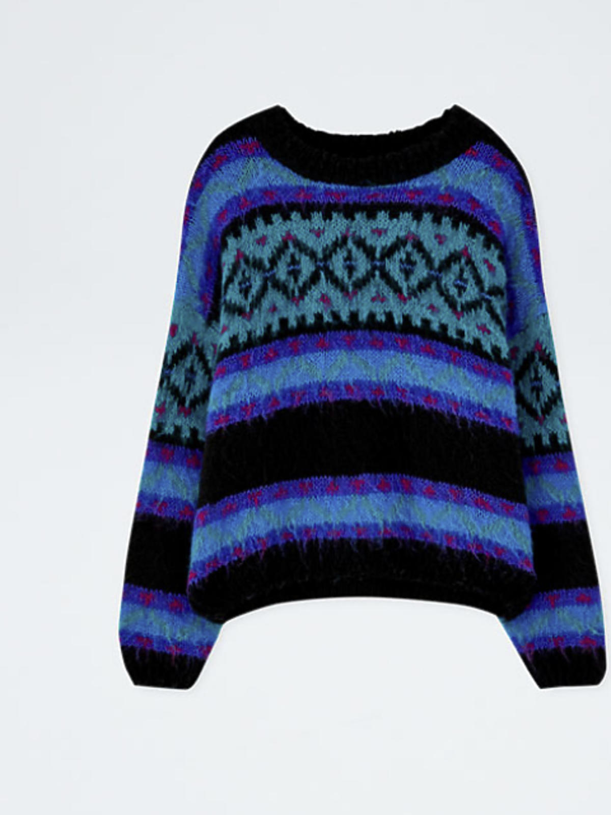 sweter we wzory Pull&Bear