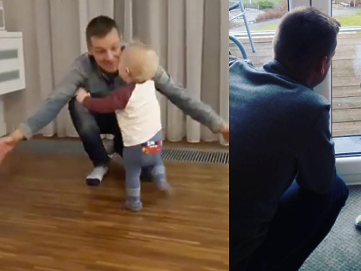 Syn Marcina Mroczka już chodzi