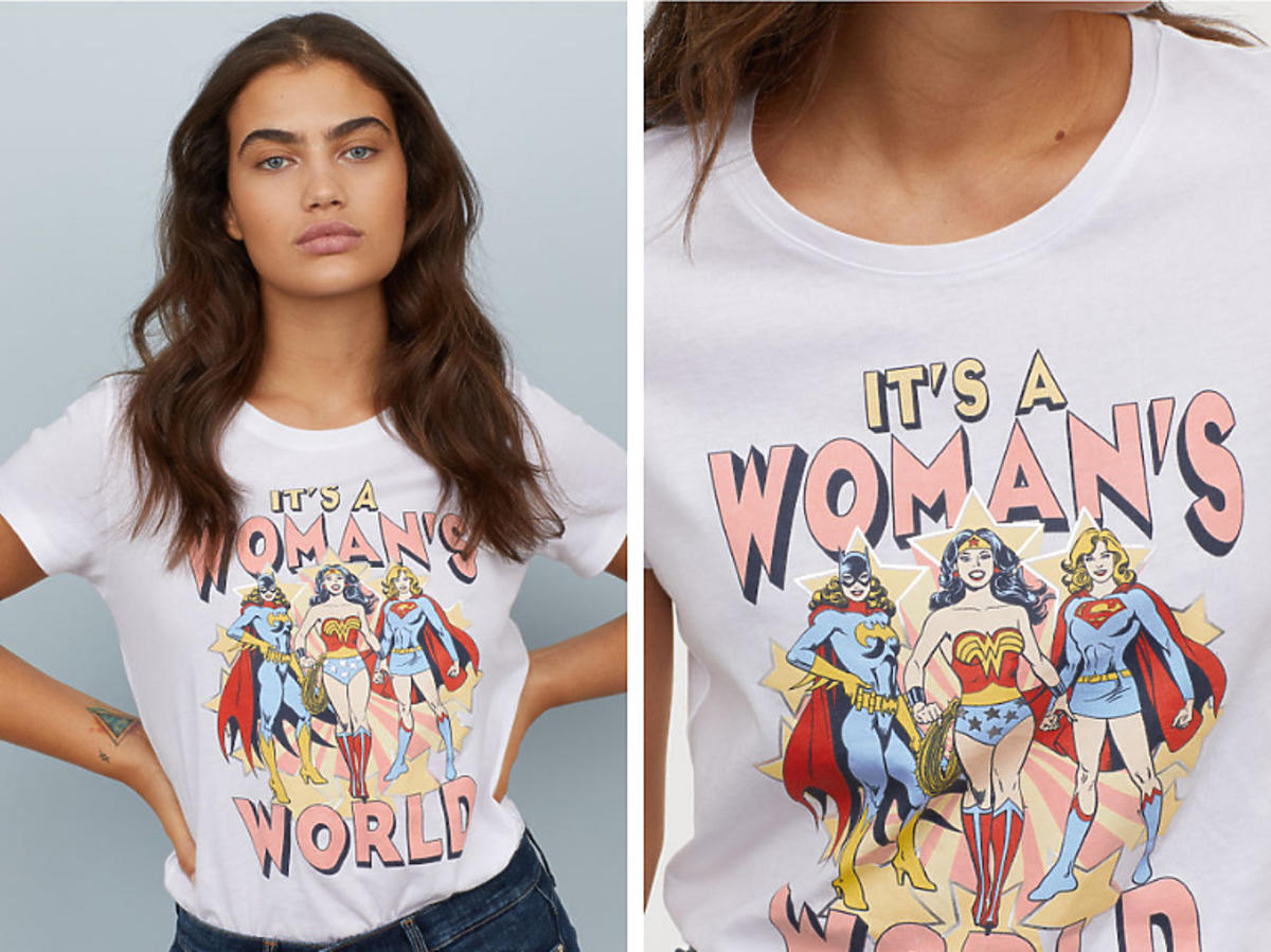T-shirt z motywem H&M 