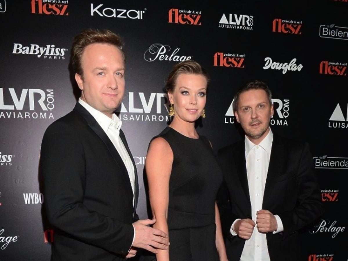 Tamara Arciuch z mężem i projektantem