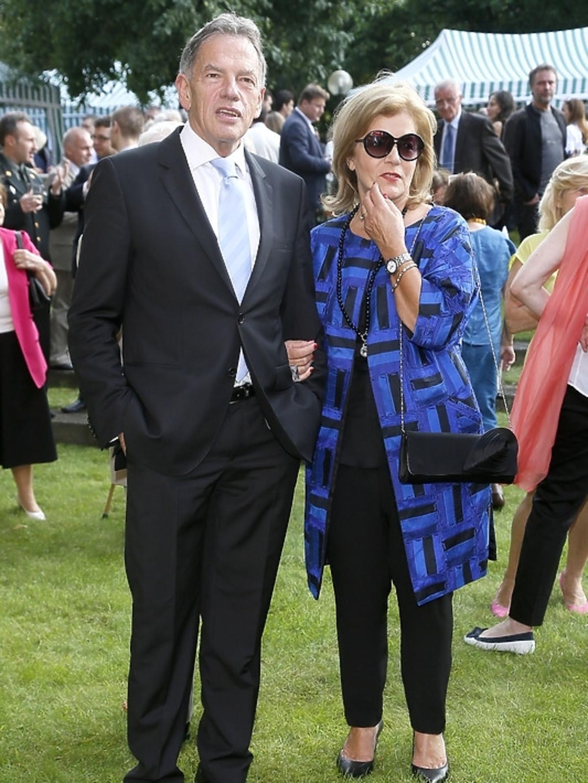 Teresa Rosati z mężem na Francuskim Święto Narodowe w Warszawie 