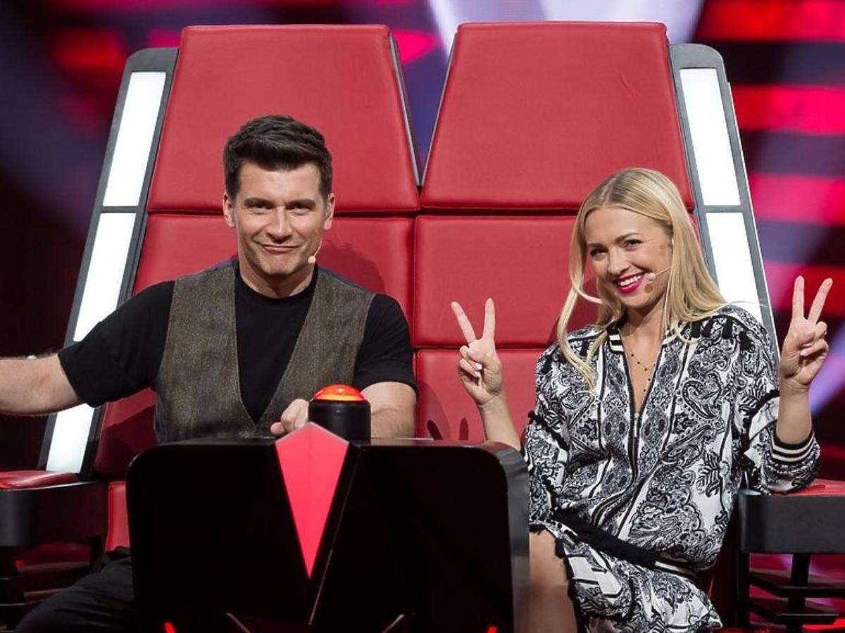 Tomasz Kammel i Barbara Kurdej-Szatan w The Voice Kids