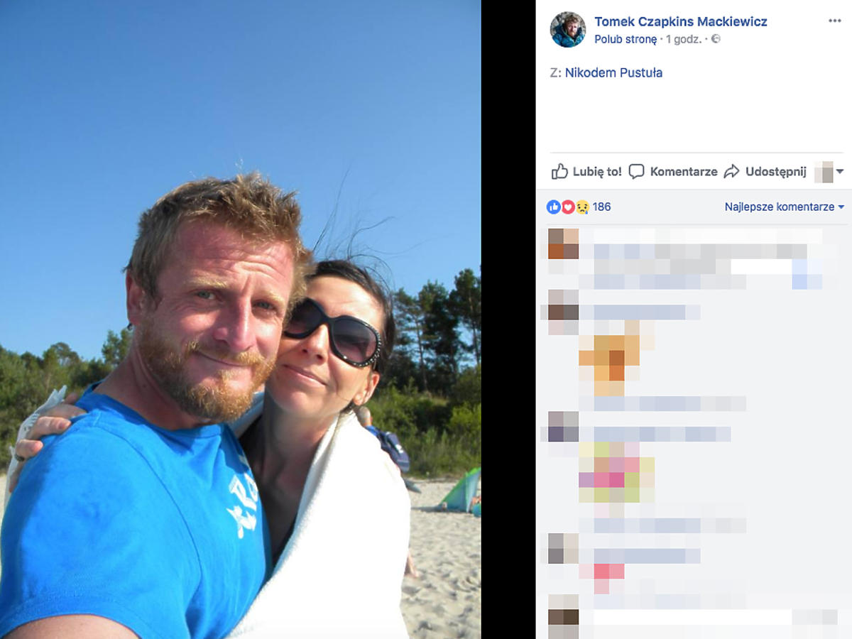Tomasz Mackiewicz z żoną