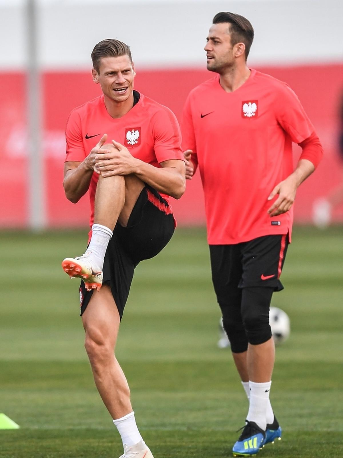 Trening polskiej reprezentacji przed meczem Polska-Kolumbia