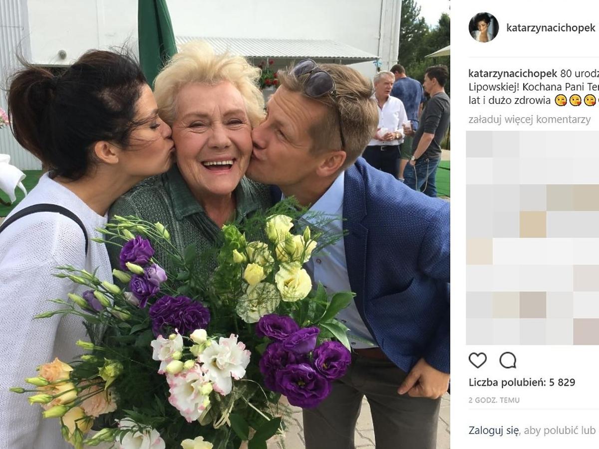 Urodziny Teresy Lipowskiej na planie