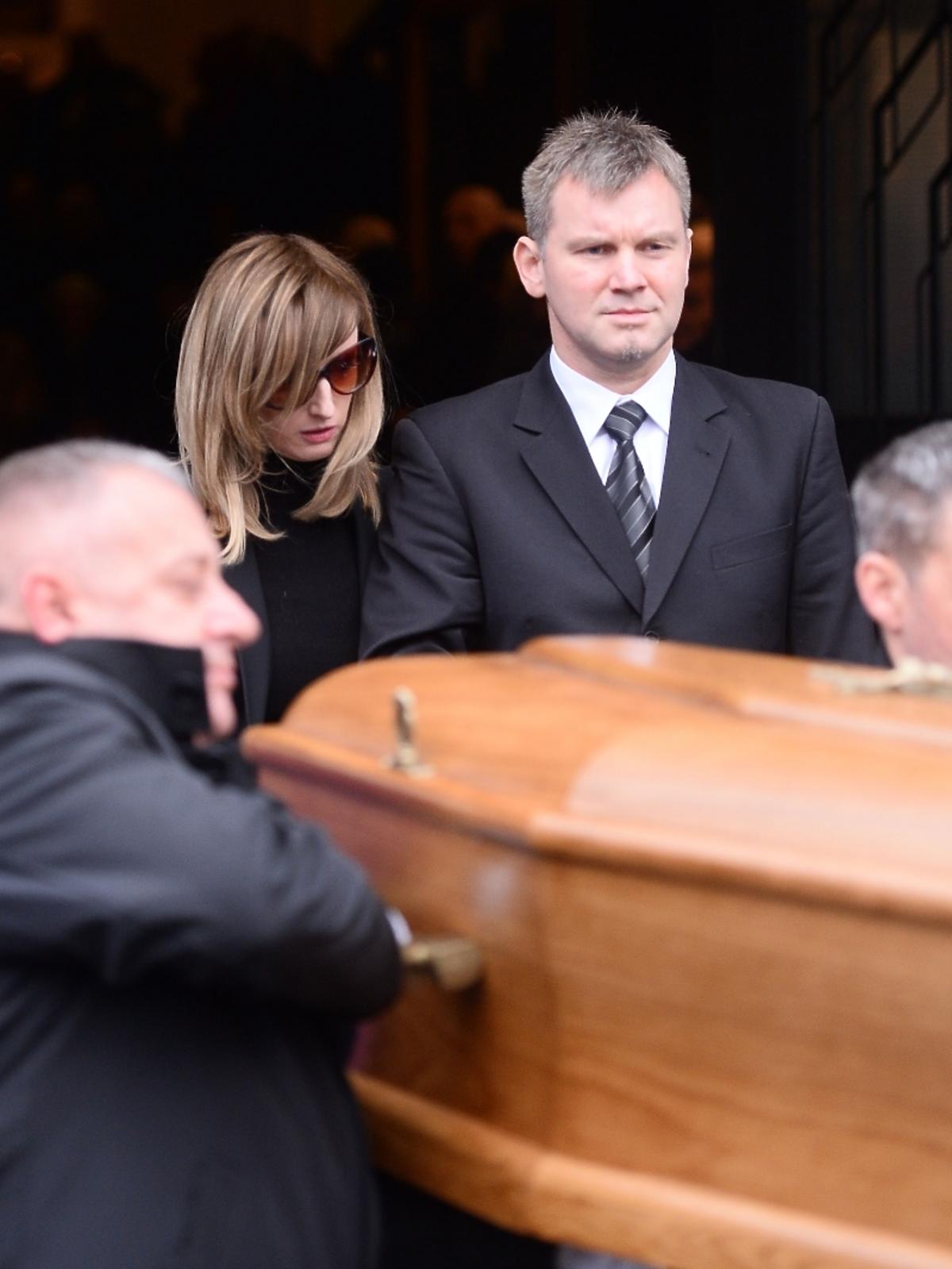 Urszula Chincz na pogrzebie Andrzeja Turskiego