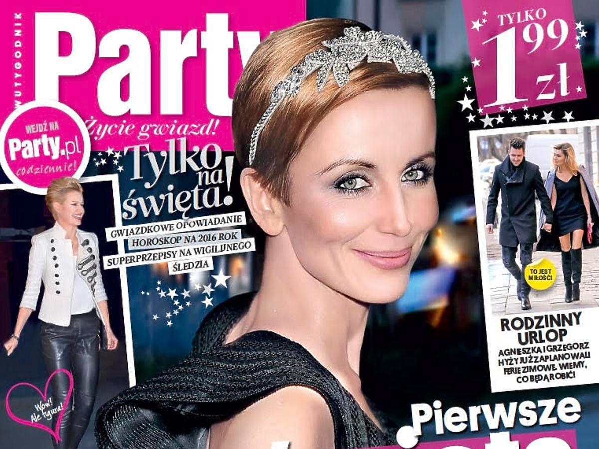Uśmiechnięta Katarzyna Zielińska na okładce Party