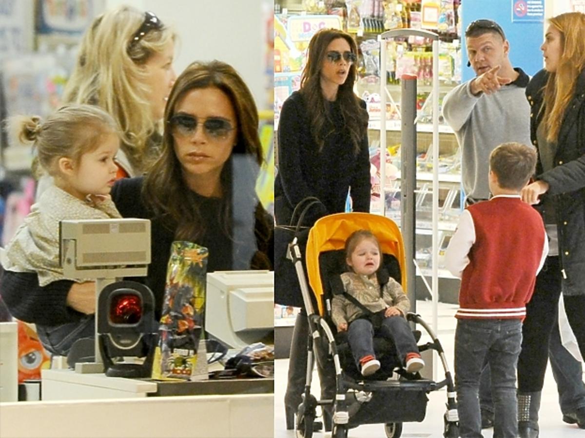Victoria Beckham na zakupach z rodziną