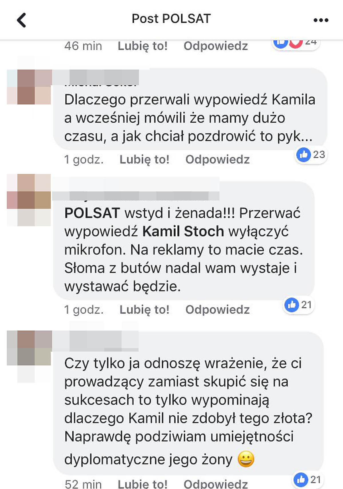 Widzowie oburzeni na Polsat. Przerwali wypowiedź Stocha 3