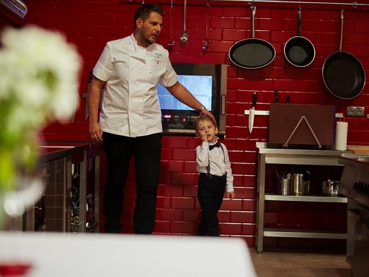 Wojciech Modest Amaro z synem w Hell's Kitchen