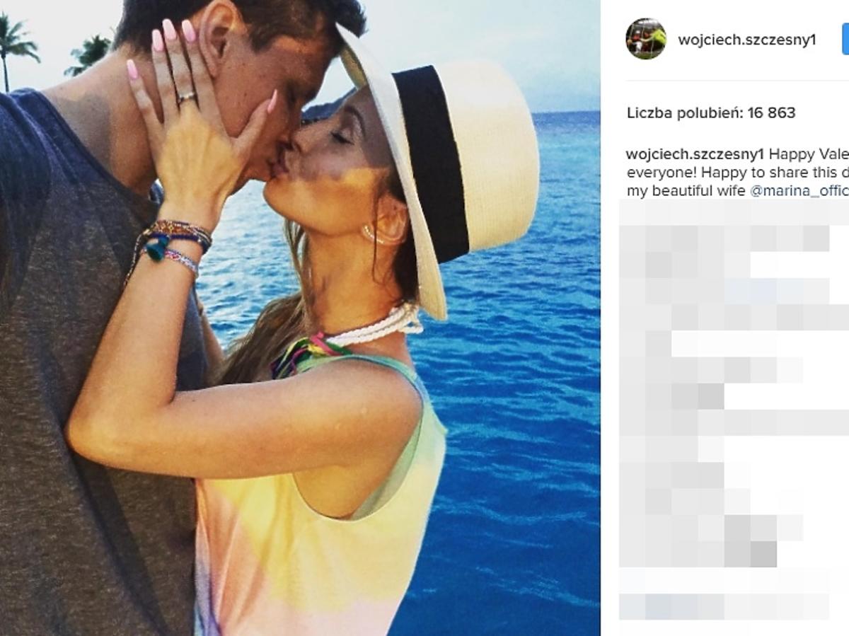 Wojciech Szczęsny i Marina Łuczenko świętują Walentynki
