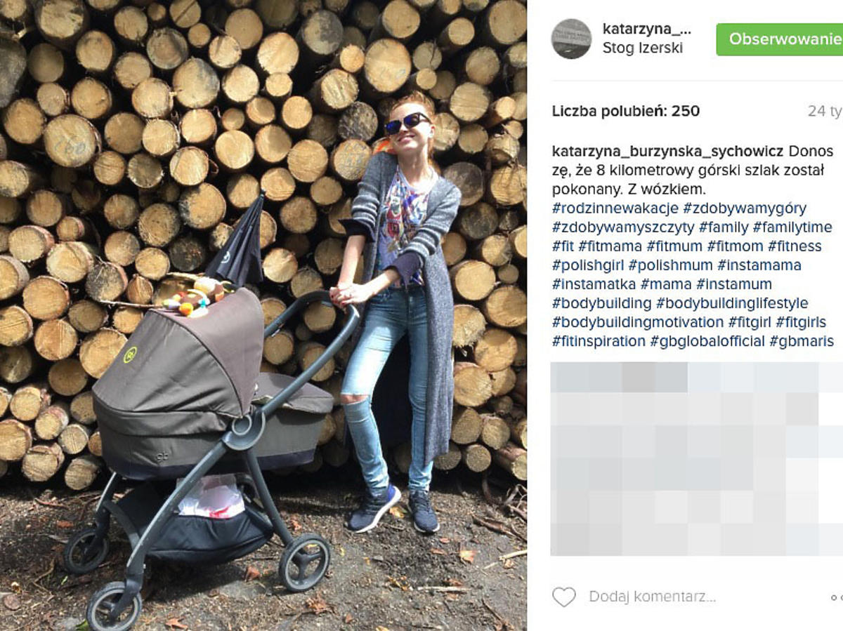 wózek syna Kasi Burzyńskiej