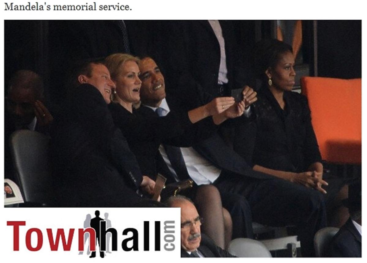 Wpadka Baracka Obamy na pogrzebie Nelsona Mandeli